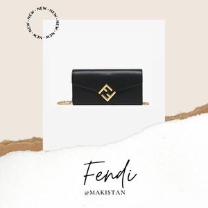 Fendi FF diamond wallet on chain